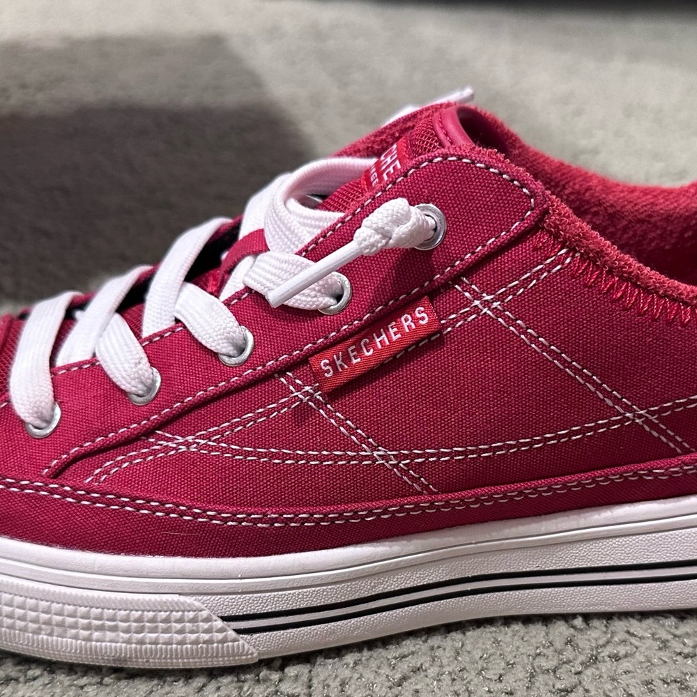 Skechers Women's Fuchsia Lace-Up Sneakers